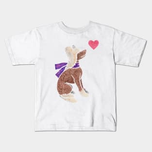 Watercolour Chinese Crested Dog Kids T-Shirt